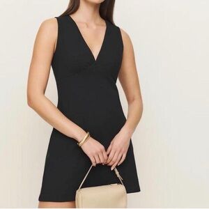 Reformation Sleeveless Black Mini Dress